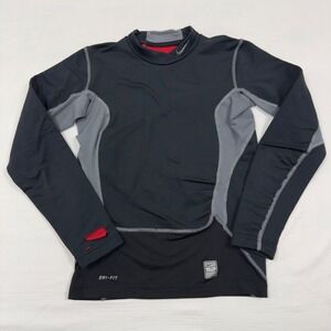Nike Pro Combat Hyperwarm Dri Fit Boy's Compression Long‎ Sleeve Shirt L *Read